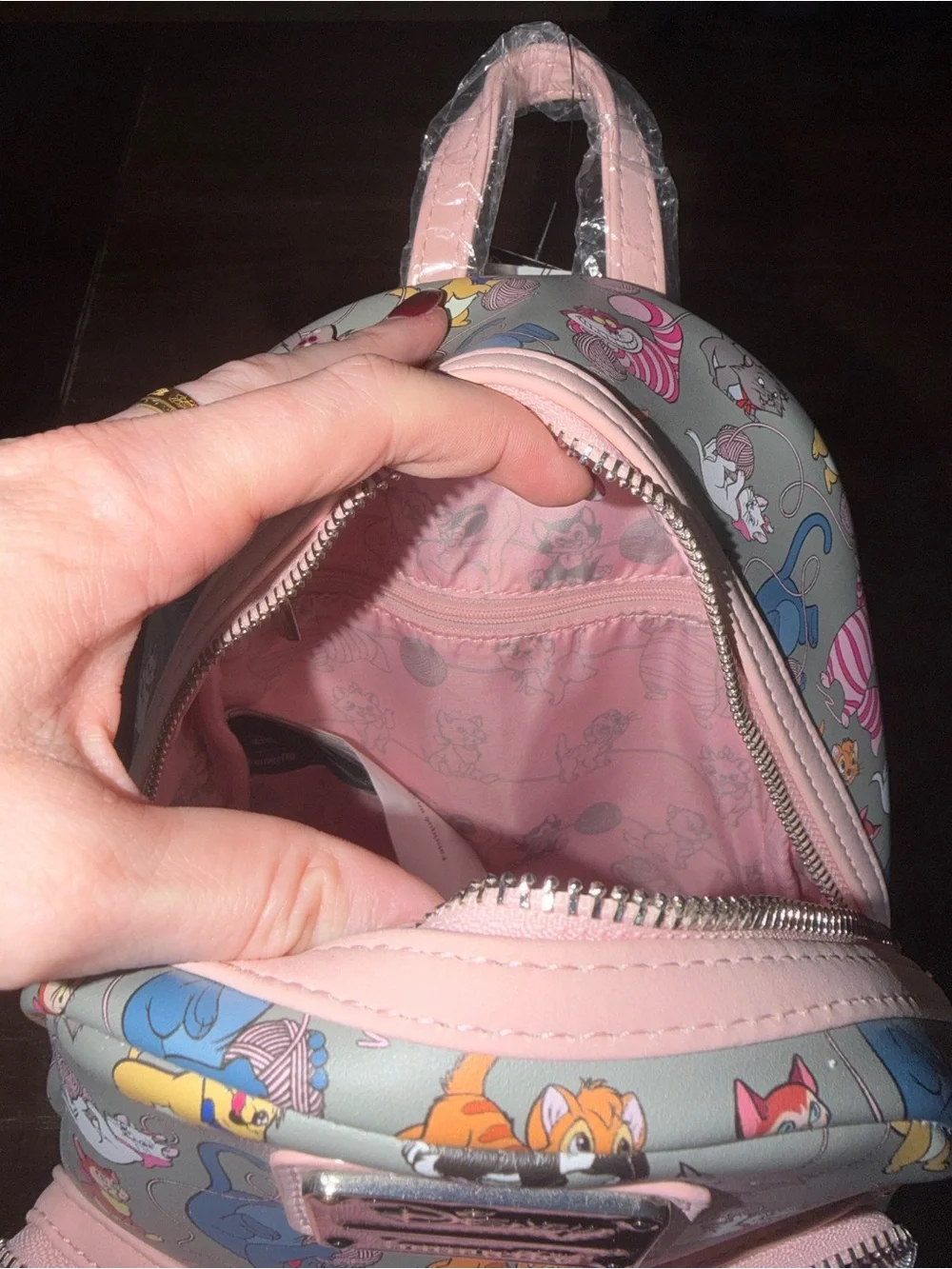 NWT Disney Cats - Loungefly x Disney Pattern Mini Backpack